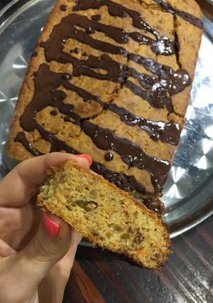 Una foto de 🥕Torta de zanahoria con chocolate🍫 | Recetas Saludables