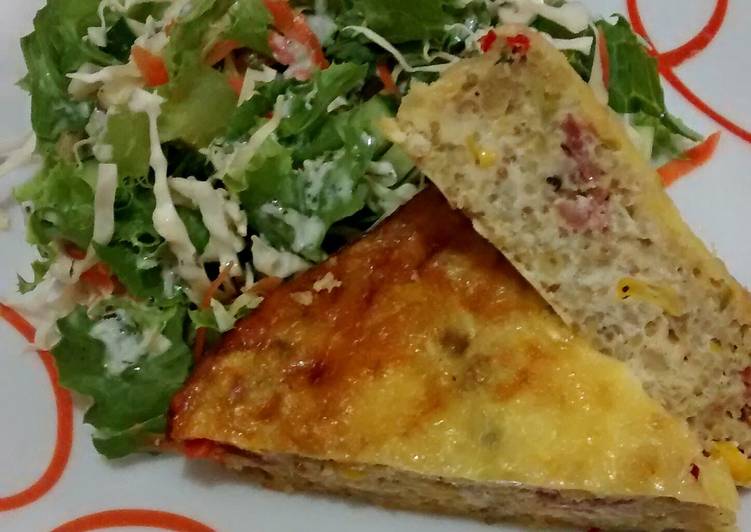 Simple Way to Prepare Quick Crustless Quinoa, Vegetables and Bacon Quiche