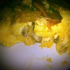 A picture of Ashley's favorite omelet.
