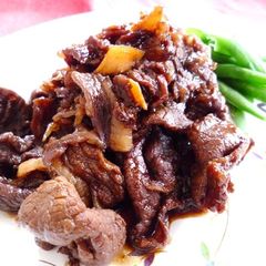A picture of Wine Simmered Beef with Ginger and Brown Sugar.