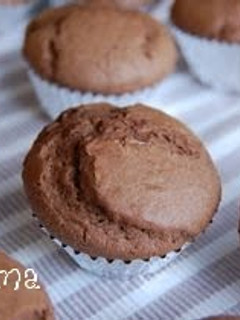 A picture of Easy Chocolate Muffins with Pancake Mix.