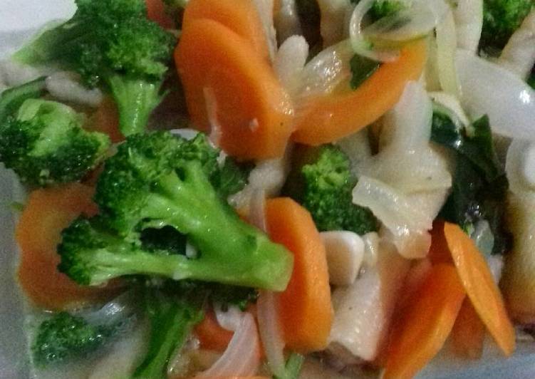 Tumis ceker brokoli wortel