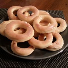 A picture of Baked glazed doughnuts.