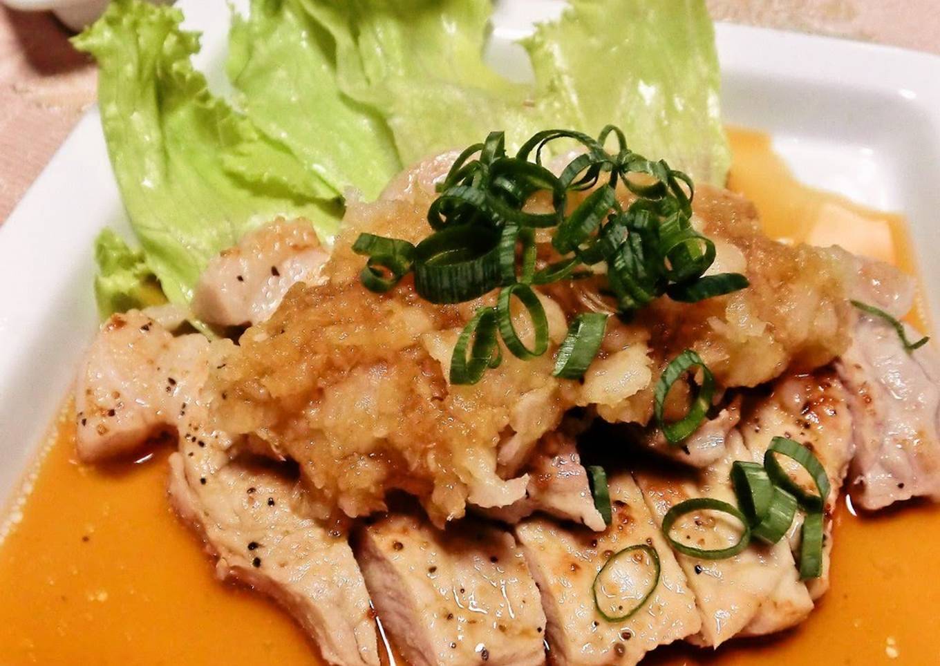 Light and Rich Japanese-style Steak with Grated Daikon Radish