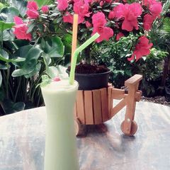 A picture of Kanya's Avocado Smoothie :).