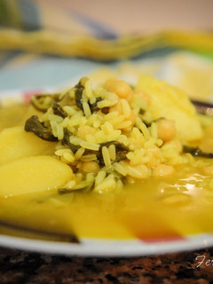 Una foto de Arroz con acelgas