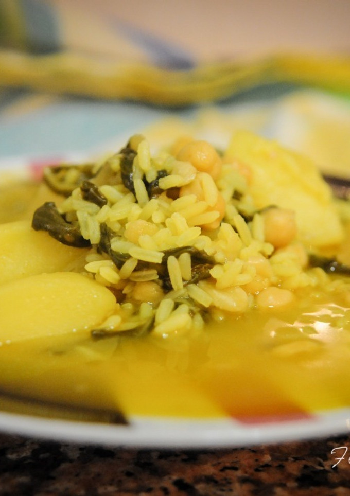 Una foto de Arroz con acelgas