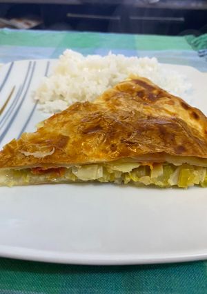 Una foto de Torta de puerro