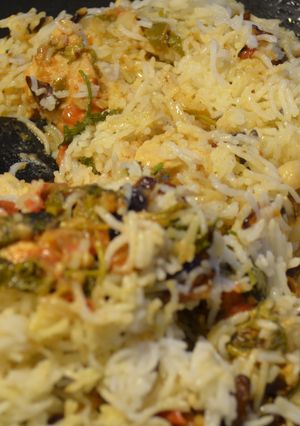 A picture of Malabar Chicken Biryani.