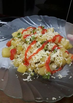 Foto resep Garlic Potato & Broccoli