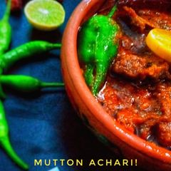 A picture of Mutton Achari!.