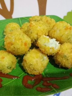 Foto resep Bola bola nasi kentang keju