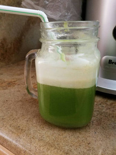 A picture of Yum green juice.