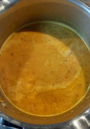 A picture of Spicy Lentil and Carrot Soup.