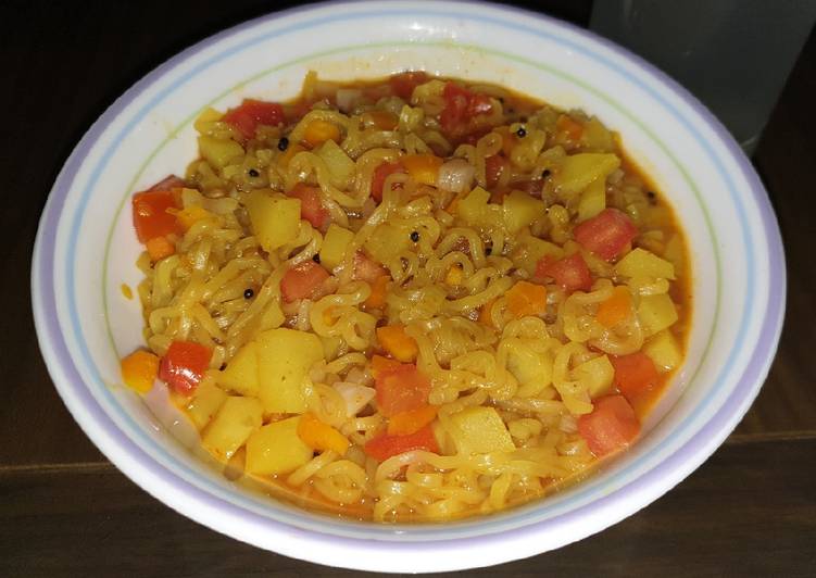 Recipe of Perfect Veg Tadka Maggi