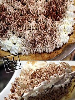 A picture of Chocolate Mousse Pie with Homemade Pie Crust.