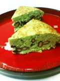 Black Soybean Matcha Tea Okara Cake Easily Made With Pancake Mix In a Rice Cooker