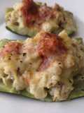 Calabacín relleno de pechuga de pollo