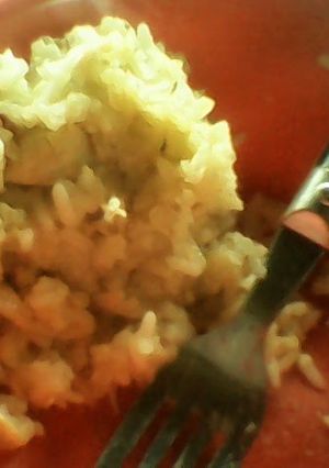 A picture of Chicken and rice casserole.