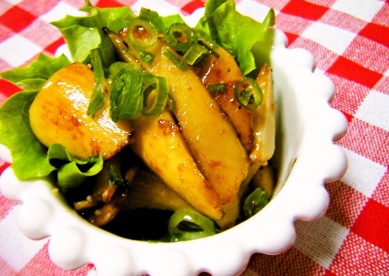 King Oyster Mushroom Sautéed in Butter Ponzu Sauce