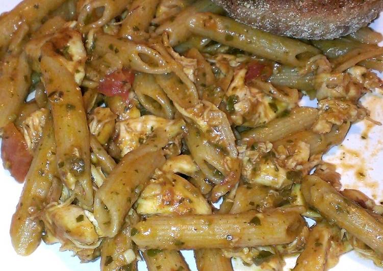 Steps to Make Favorite Tomato pesto chicken penne