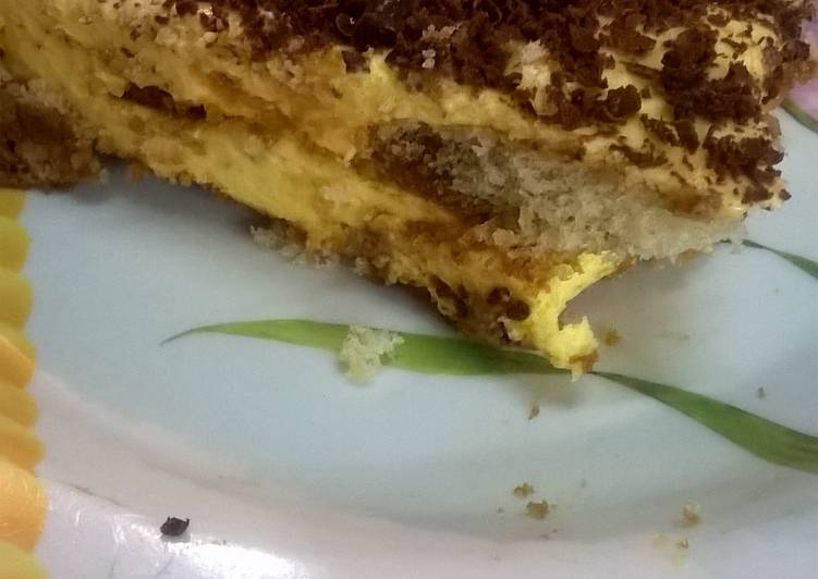 Tiramisu fácil con flan sin huevo