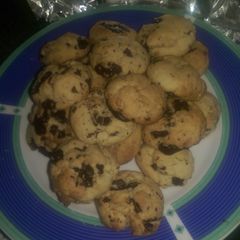 A picture of Vegan chocolate peanut butter cookies.