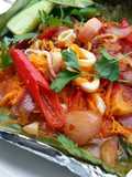 Baked Spicy Calamari / Squid (BANANA LEAF WRAP )