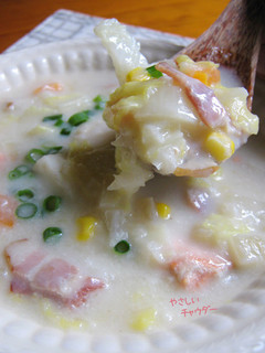 A picture of Easy, Creamy and Gentle Chowder with Chinese Cabbage.