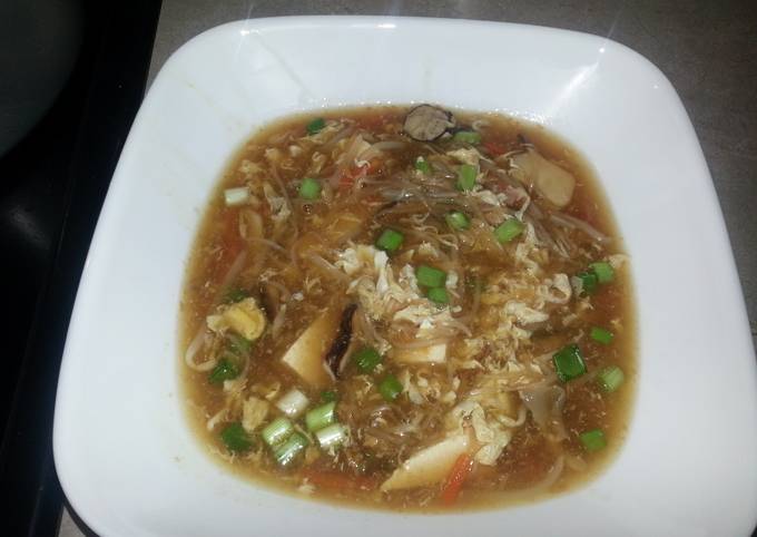 Recipe of Quick Hot and Sour Asian Soup