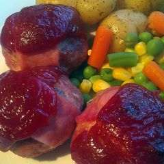 A picture of Vickys Mini Meatloaf Meatballs, GF DF EF SF NF.