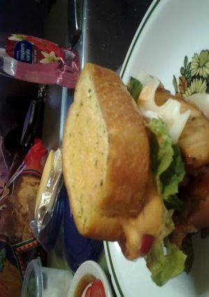 A picture of Best chicken sandwich ever period!.