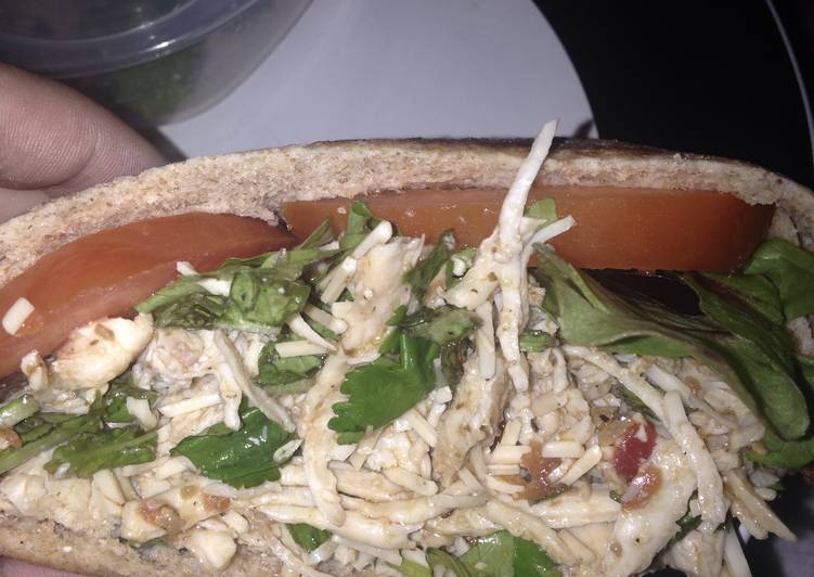 Shredded Balsamic Chicken Pitas Shredded Balsamic Chicken Pitas