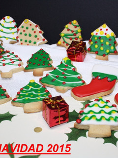 Una foto de Galletas de Navidad decoradas