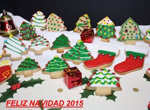 Una foto de Galletas de Navidad decoradas