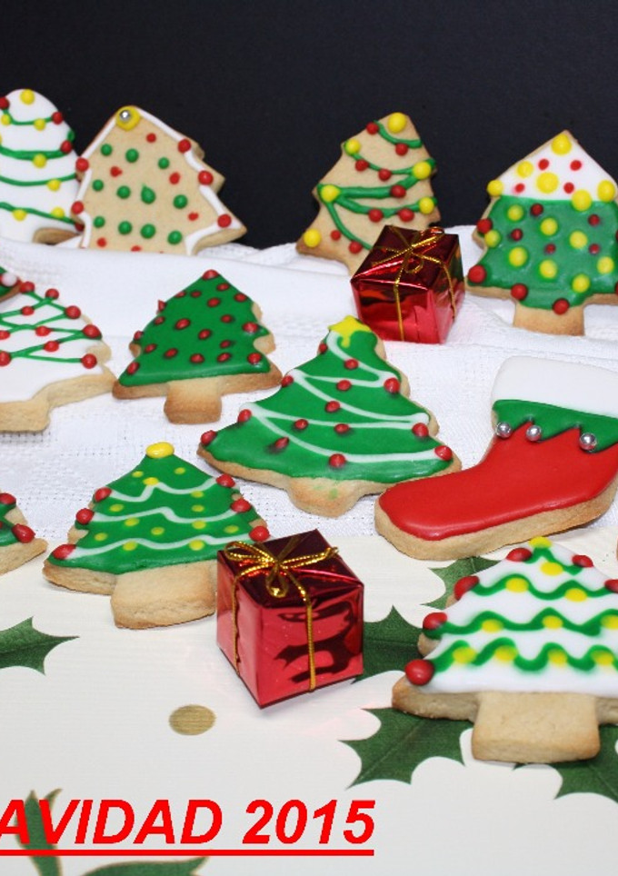 Una foto de Galletas de Navidad decoradas