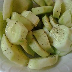 A picture of Memorial Day refreshing cucumbers.