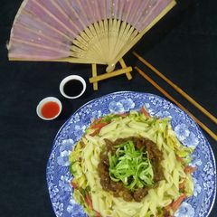 Beef pasta with vegetables A picture of Beef pasta with vegetables.
