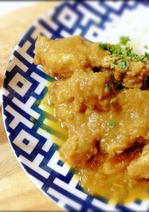 A picture of Ethiopian Style Chicken (Doro Wat) Spicy Chicken Stew.