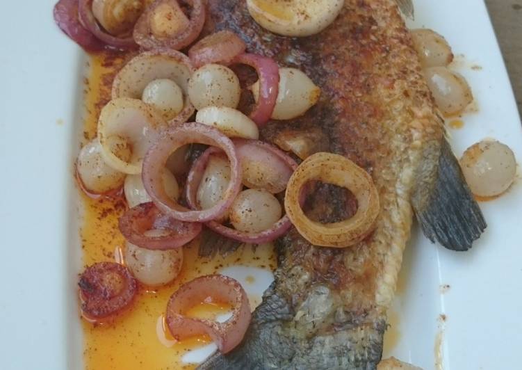 Recipe of Ultimate Fish With Cocktail Onion In Spicy Butter Sauce