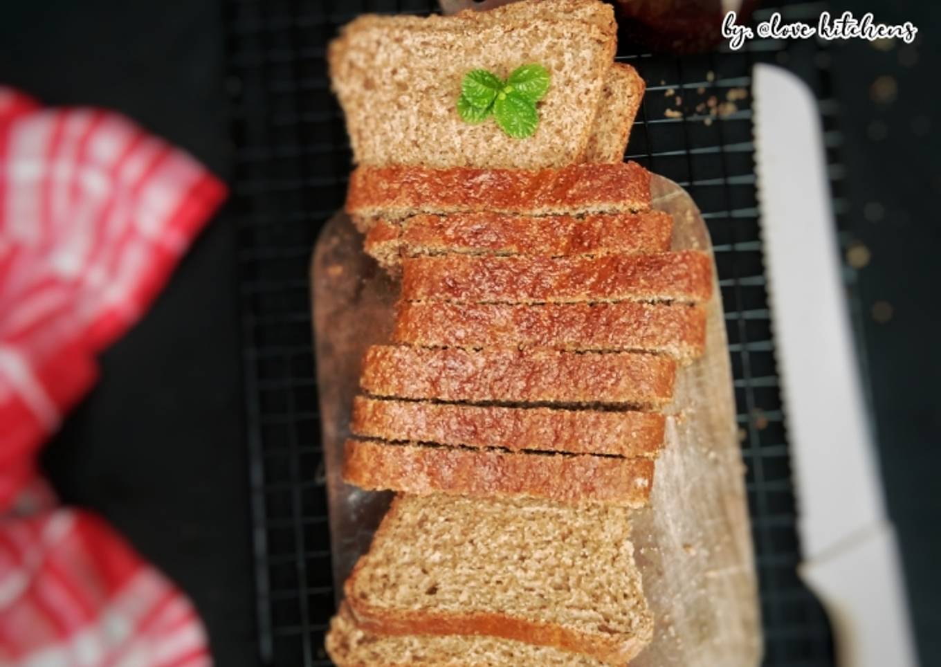 Roti Tawar Gandum (Whole Wheat Loaf Bread)