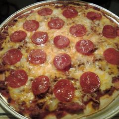 A picture of Pesto Pepperoni Pizza.