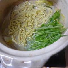 Sesame Soy Milk Ramen Noodles A picture of Sesame Soy Milk Ramen Noodles.