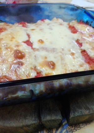Una foto de Canelones de carne molida y espinacas