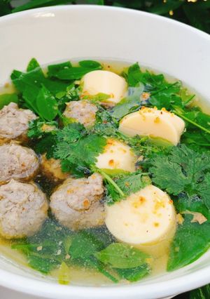 รูปของ แกงจืด ผักหวานหมูสับ เต้าหู้