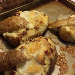 A picture of Twice baked potatoes.