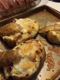 A picture of Twice baked potatoes.