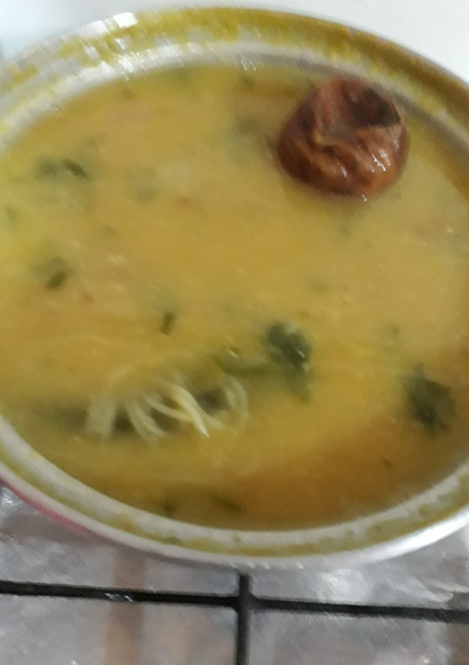 صورة لوصفة شوربة عدس وشوفان ع طريقتي