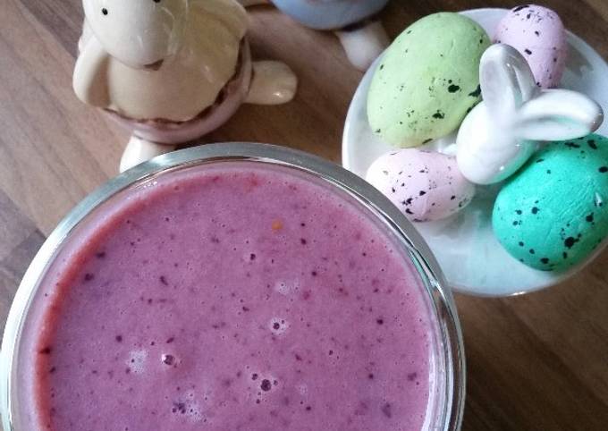 Power Frucht Smoothie mit Sesampaste, Melasse, Ingwer und Leinsamen