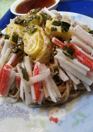 A picture of Japanese Cold noodles.